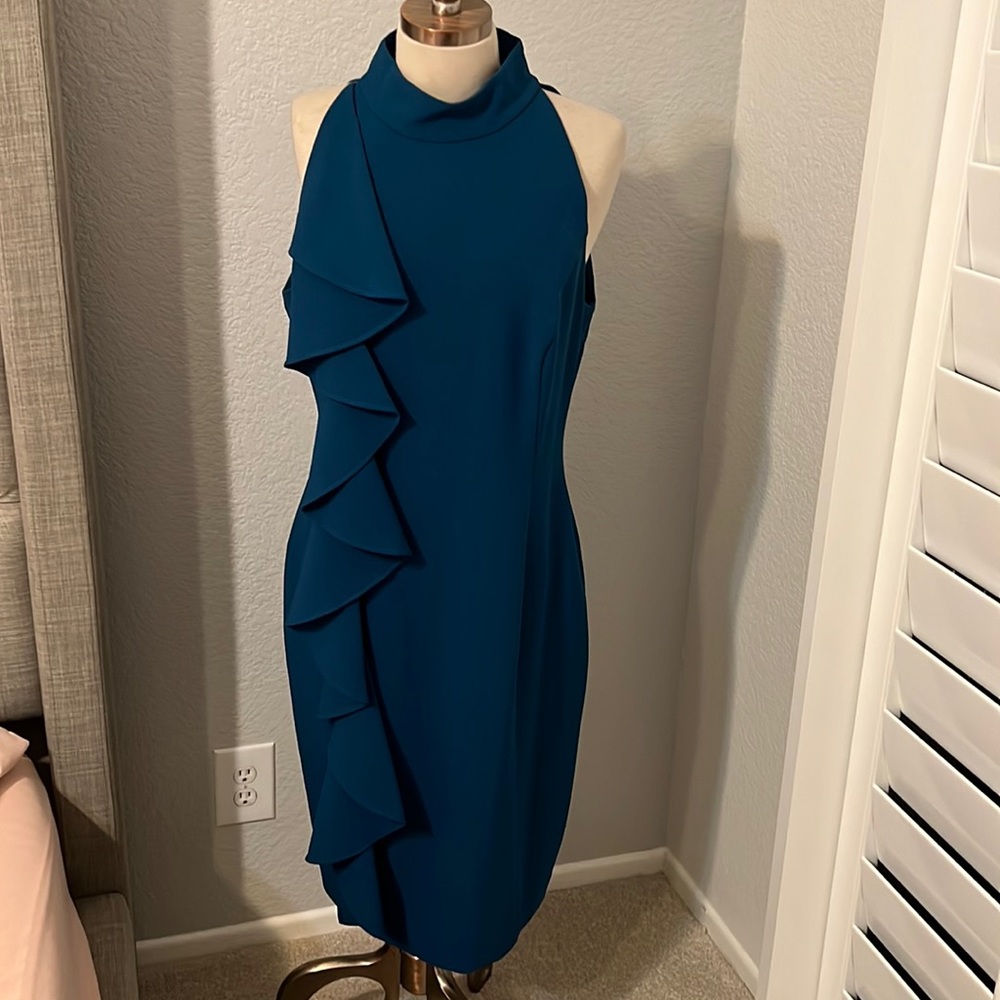 Deep turquoise cocktail dress